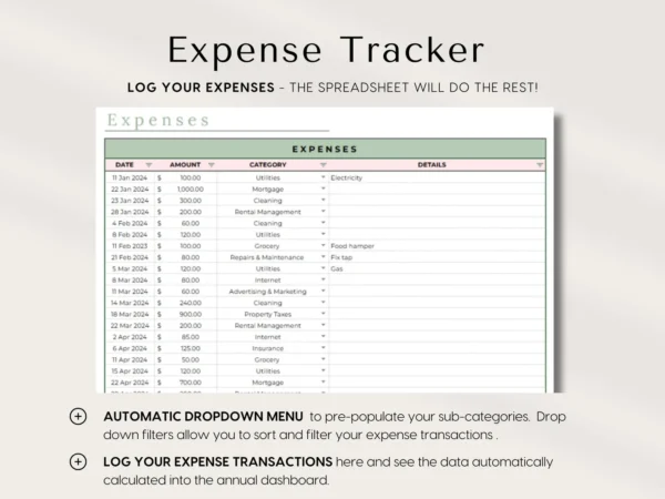 Airbnb Income & Expenses Tracker Spreadsheet Exce - Image 7