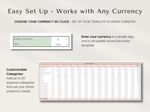 Airbnb Income & Expenses Tracker Spreadsheet Exce - Image 5