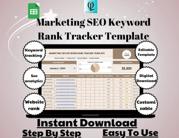 Marketing SEO Keyword Rank Tracker Template