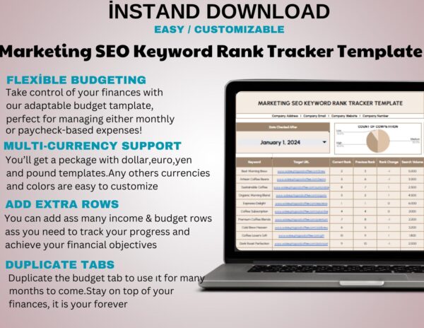 Marketing SEO Keyword Rank Tracker Template - Image 4