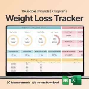 Excel Weight Loss Tracker Fitness